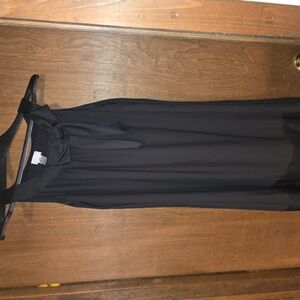 H&M Black Halter Sheath Midi Dress